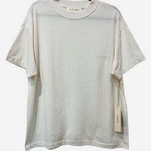 NWT‎ Fear of God Essentials Embroidered Essential Ivory Tee Shirt Unisex Medium